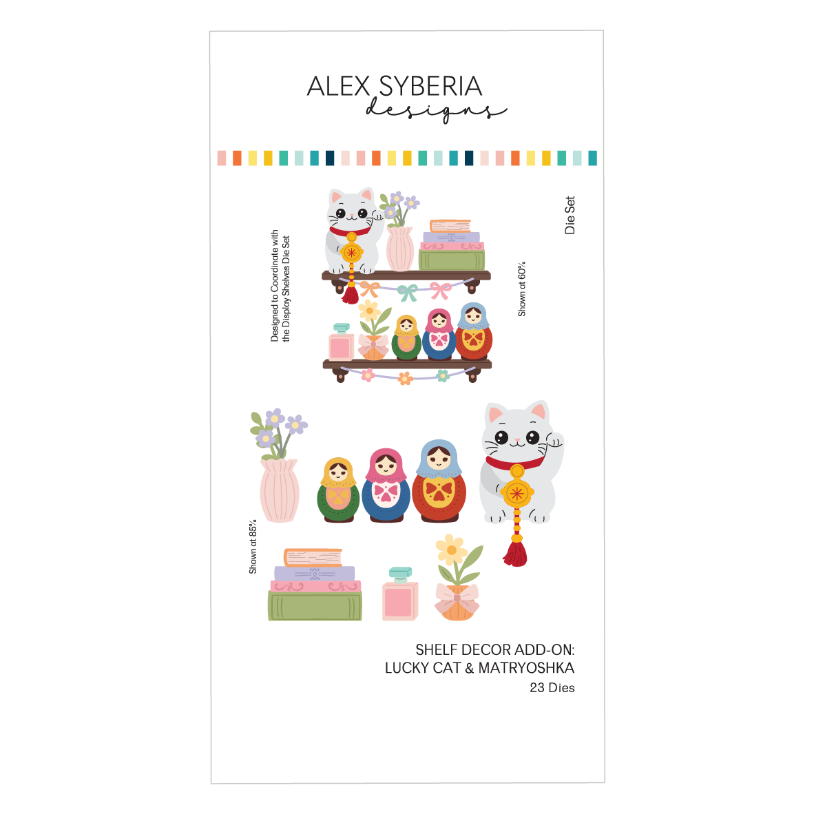 Shelf Decor Add-On:Lucky Cat & Matryoshka