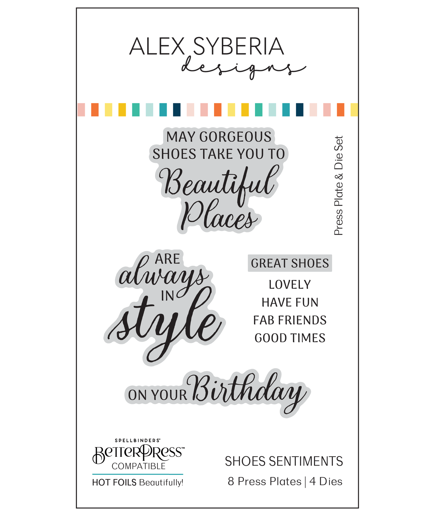 Shoes Sentiments Press Plate & Die Set