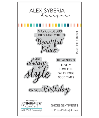 Shoes Sentiments Press Plate & Die Set