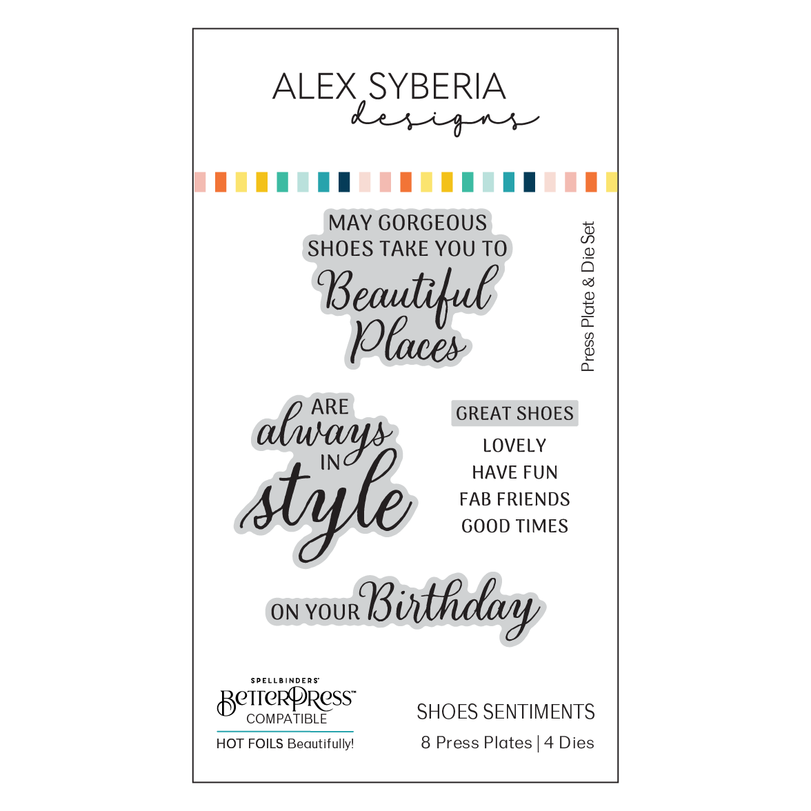 Shoes Sentiments Press Plate & Die Set