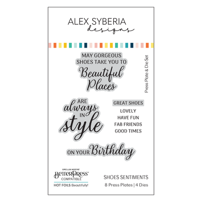 Shoes Sentiments Press Plate & Die Set