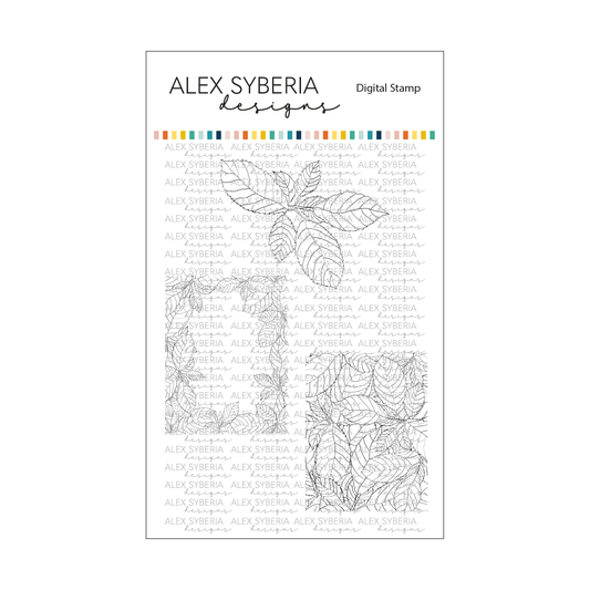 Summer Leaves Digital Stamp Bundle - Alex Syberia Designs