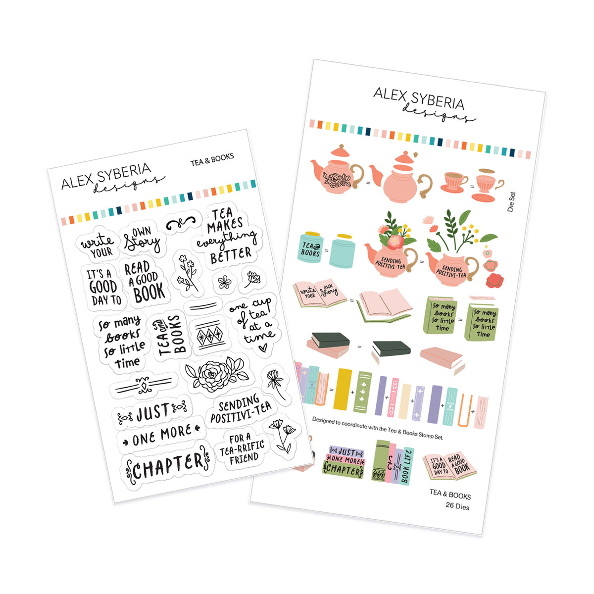 Tea & Books Stamp & Die Bundle
