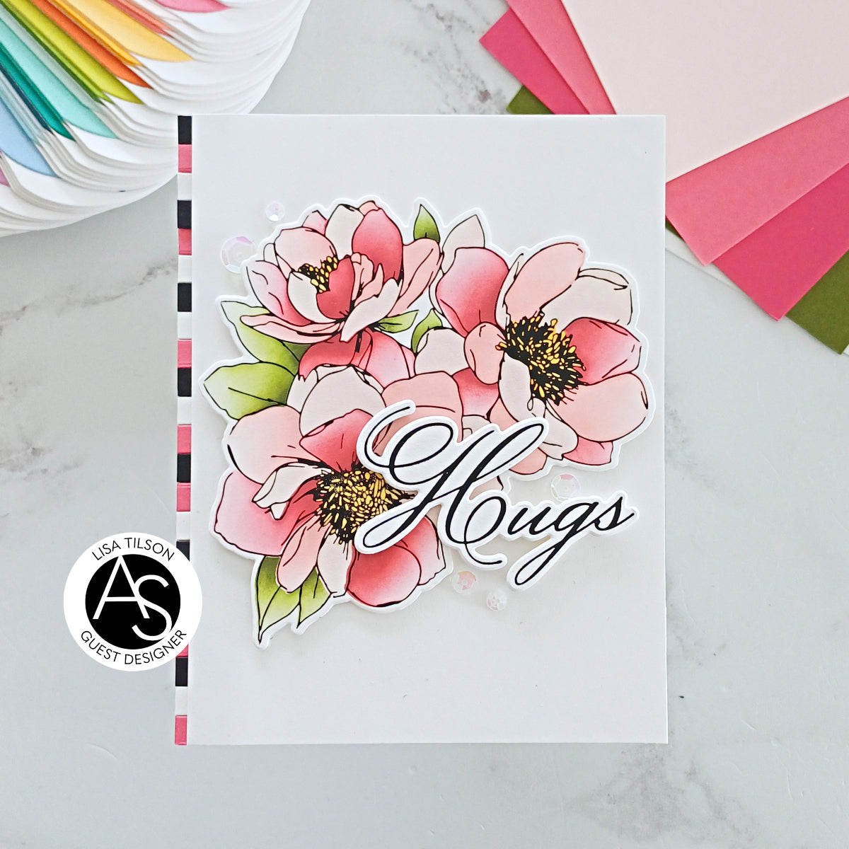 Hugs in Bloom Press/HotFoil Plate/Die Set & Stencil Set Bundle