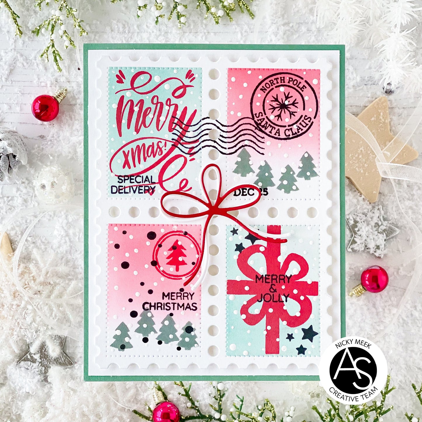 Christmas Postage Stamps Stamp Set 4*6