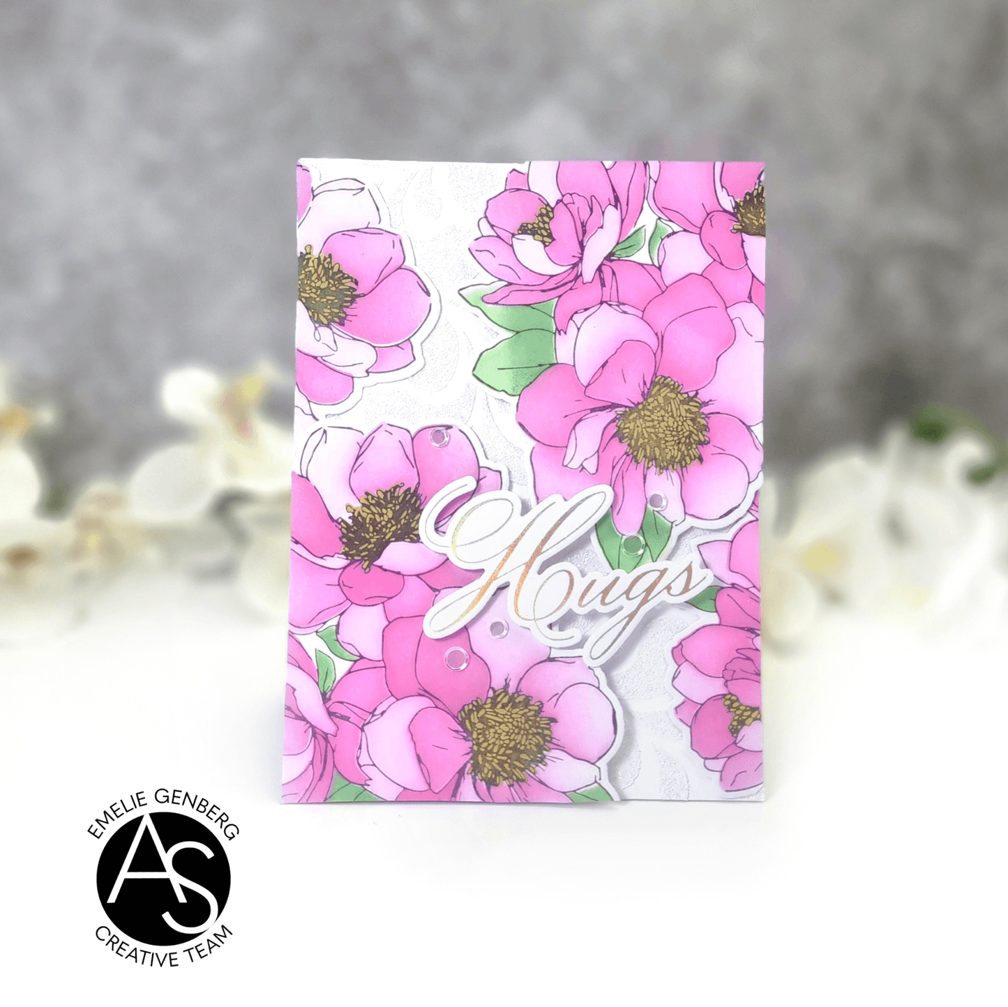 Hugs in Bloom Press/HotFoil Plate/Die Set & Stencil Set Bundle