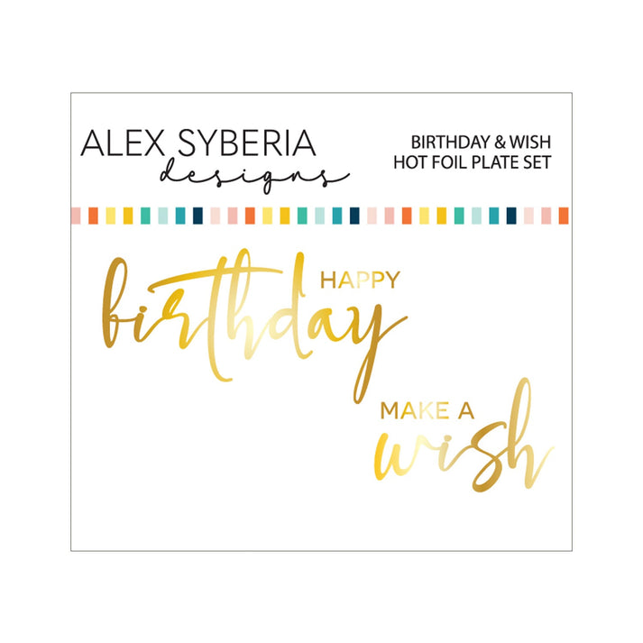 Birthday & Wish Hot Foil Plate Set Birthday & Wish Hot Foil Plate Set