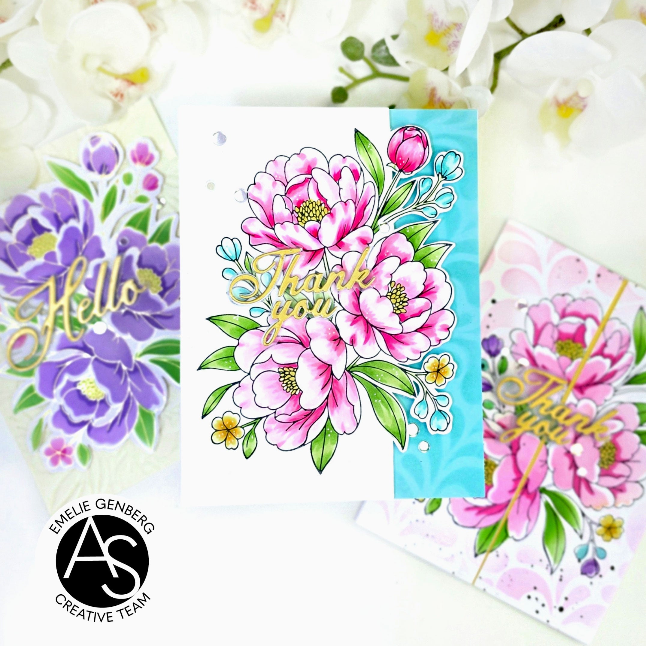 Lush Peony Bouquet Press + Hot Foil Plate & Stencil Bundle – Alex