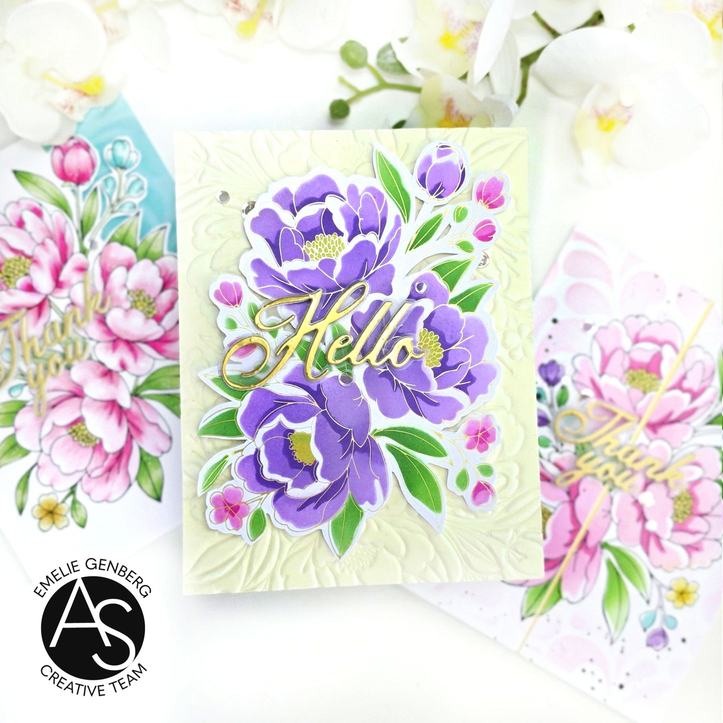 Lush Peony Bouquet Press + Hot Foil Plate & Stencil Bundle