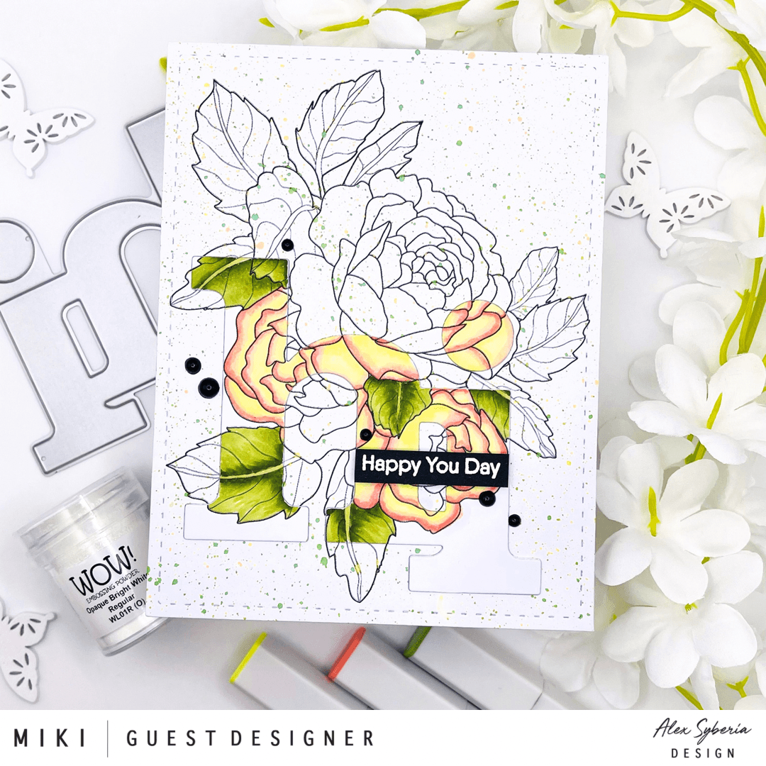 Sending Love Bouquet Digital Stamp - Alex Syberia Designs