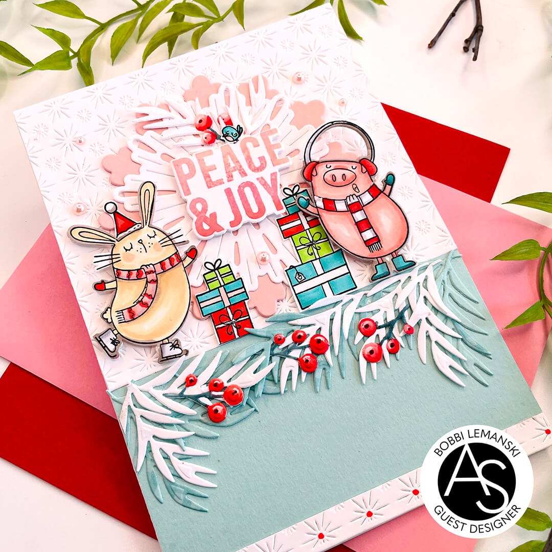 falala-friends-stamp-dies-alex-syberia-designs-gift-christmas-sentiments-coloring-hat-winter-cards-handmade-hot-foil-plates-tags-scrapbooking-cardmaking-rabbit-skiing-skating-dog-stamp