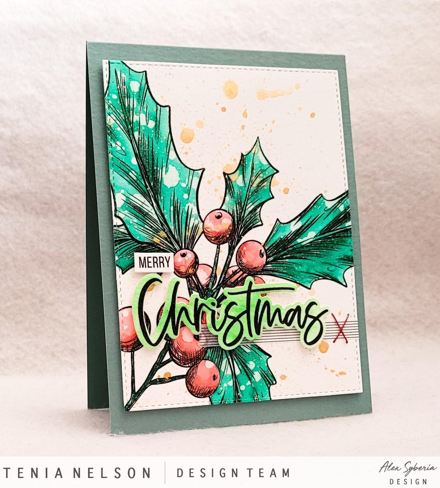 Vintage Collection - Christmas Berries Digital Stamp - Alex Syberia Designs