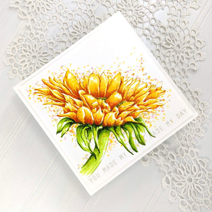 Sunflower Close-up Digital Stamp - Alex Syberia Designs