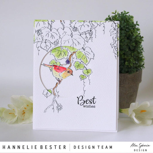 Happy Bird Digital Stamp - Alex Syberia Designs