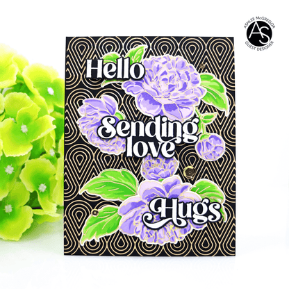 Gorgeous Peonies Stencil Set