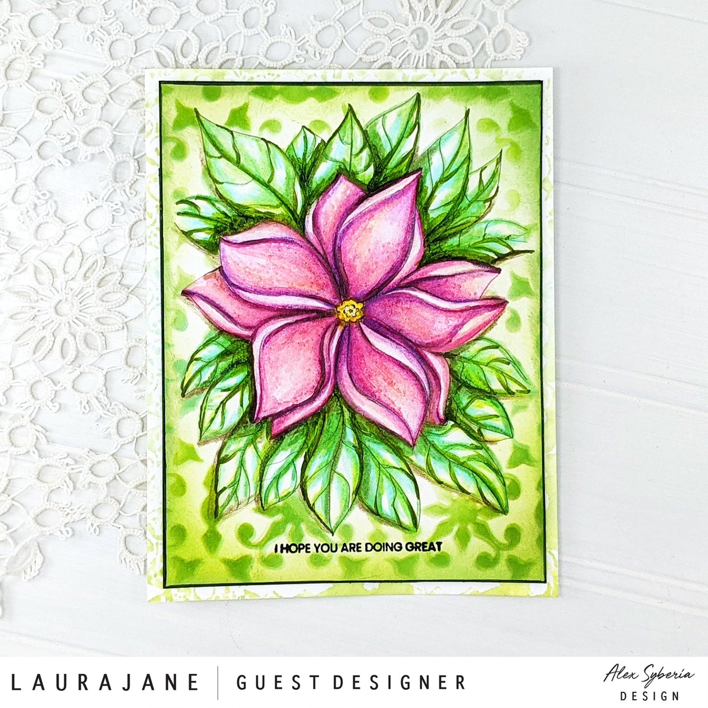 Morning Flower Digital Stamp - Alex Syberia Designs