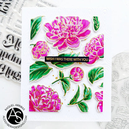 Gorgeous Peonies Stencil Set