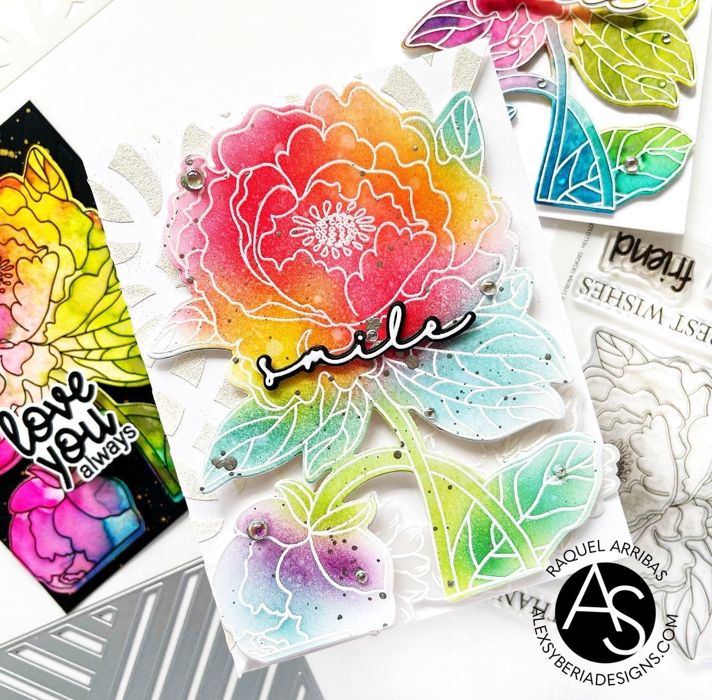 alex-syberia-designs-stamps-hello-lovely-fancy-background-die-cover-cardmaking-tutorials-tips-rainbow-cards-rainbow-dry-embossing-technique