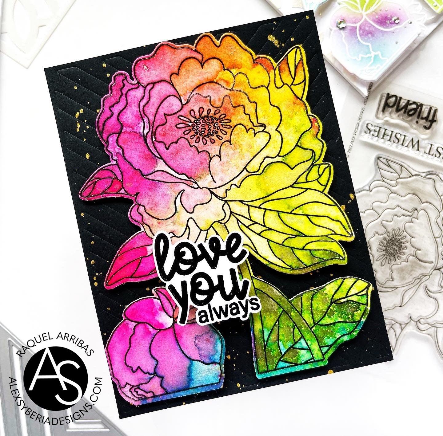 alex-syberia-designs-stamps-hello-lovely-fancy-background-die-cover-cardmaking-tutorials-tips-rainbow-cards-blacl-background-diy-cards-handmadecards