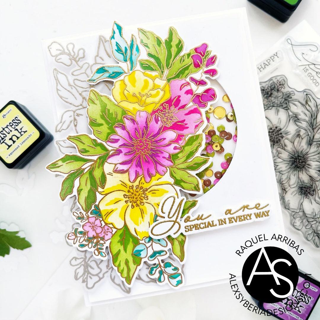 life-is-good-stamp-set-alex-syberia-designs-bouquet-coloring-cardmaking-tutorial-floral-card-famous-cardmaking-brands-copic-coloring-handmadecards-embossing-layering-stencil-shaker-cards