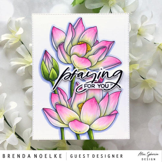 Lotus Digital Stamp - Alex Syberia Designs