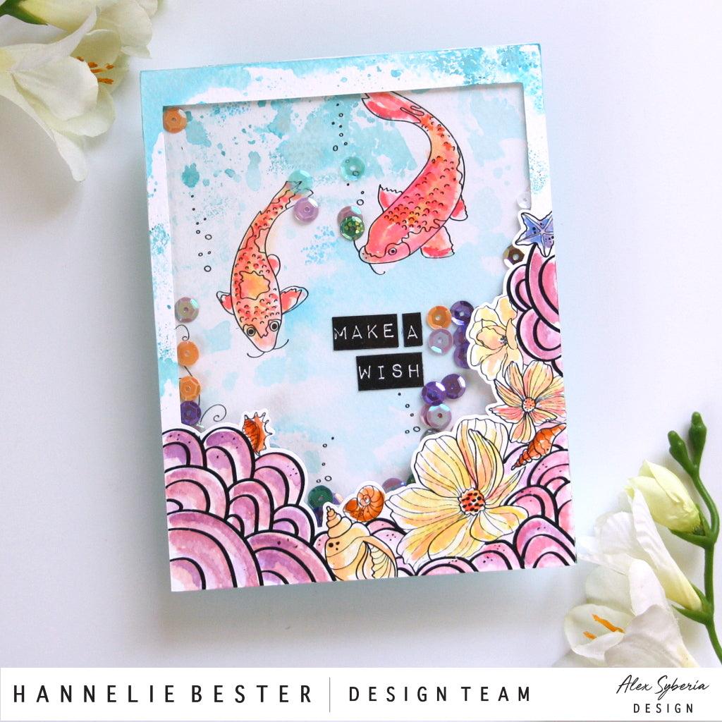 Underwater World A2 Card Panel Digital Stamp - Alex Syberia Designs