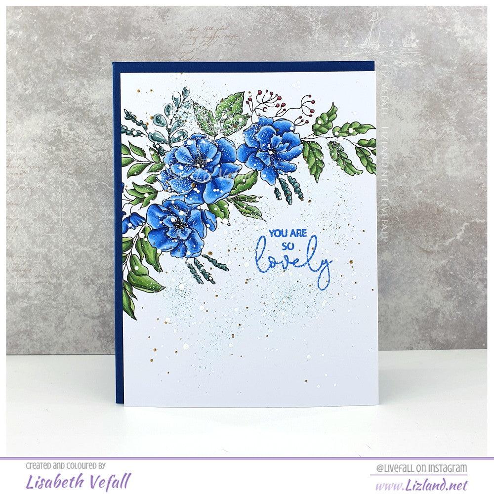 Lovely Bouquet Digital Stamp - Alex Syberia Designs