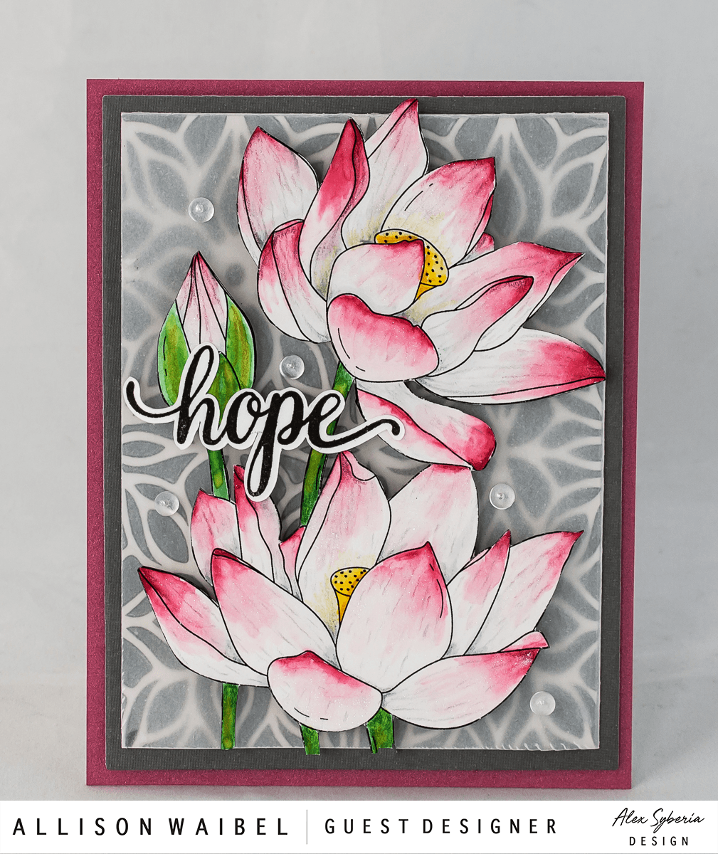 Lotus Digital Stamp - Alex Syberia Designs