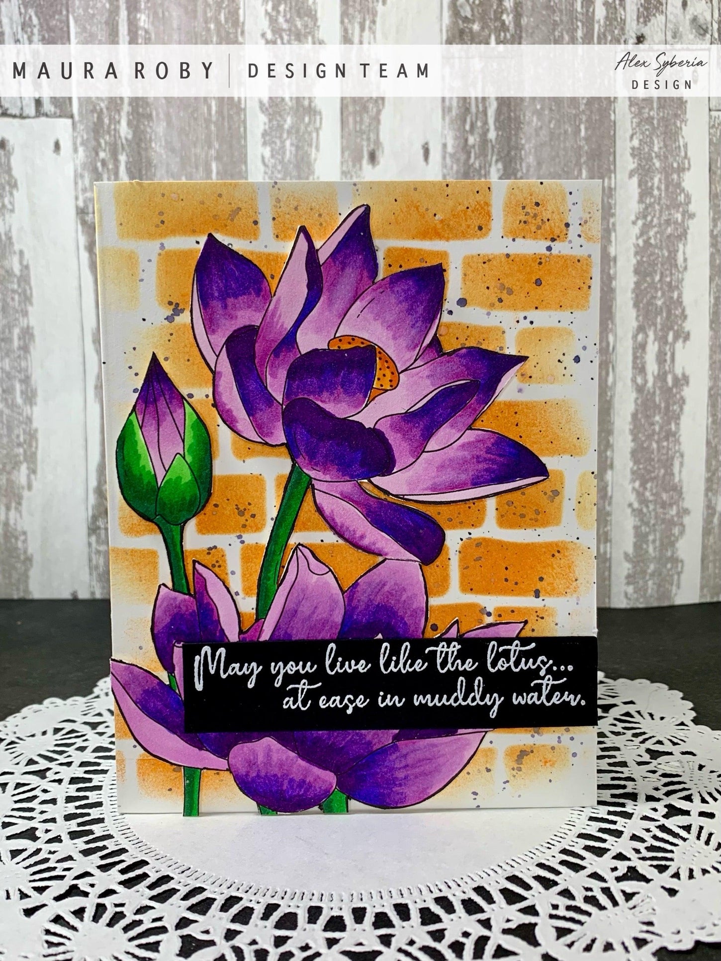 Lotus Digital Stamp - Alex Syberia Designs