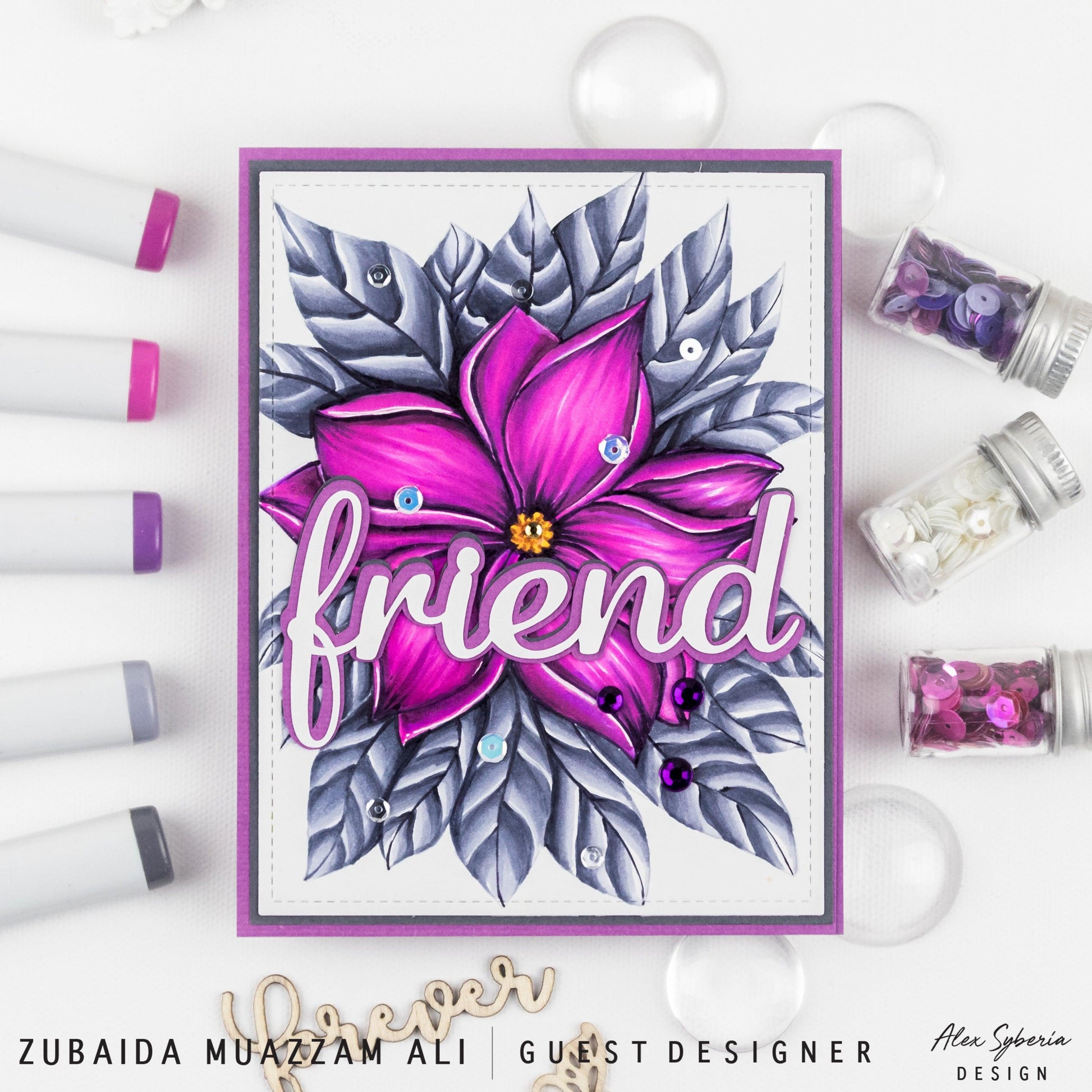 Morning Flower Digital Stamp - Alex Syberia Designs