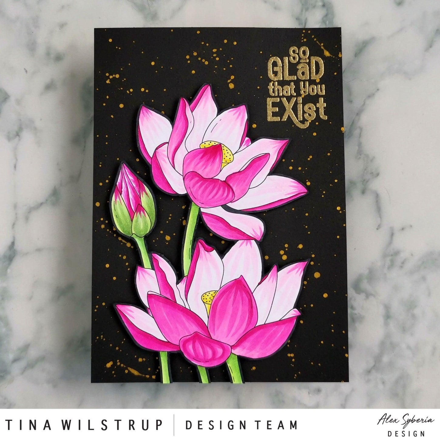 Lotus Digital Stamp - Alex Syberia Designs