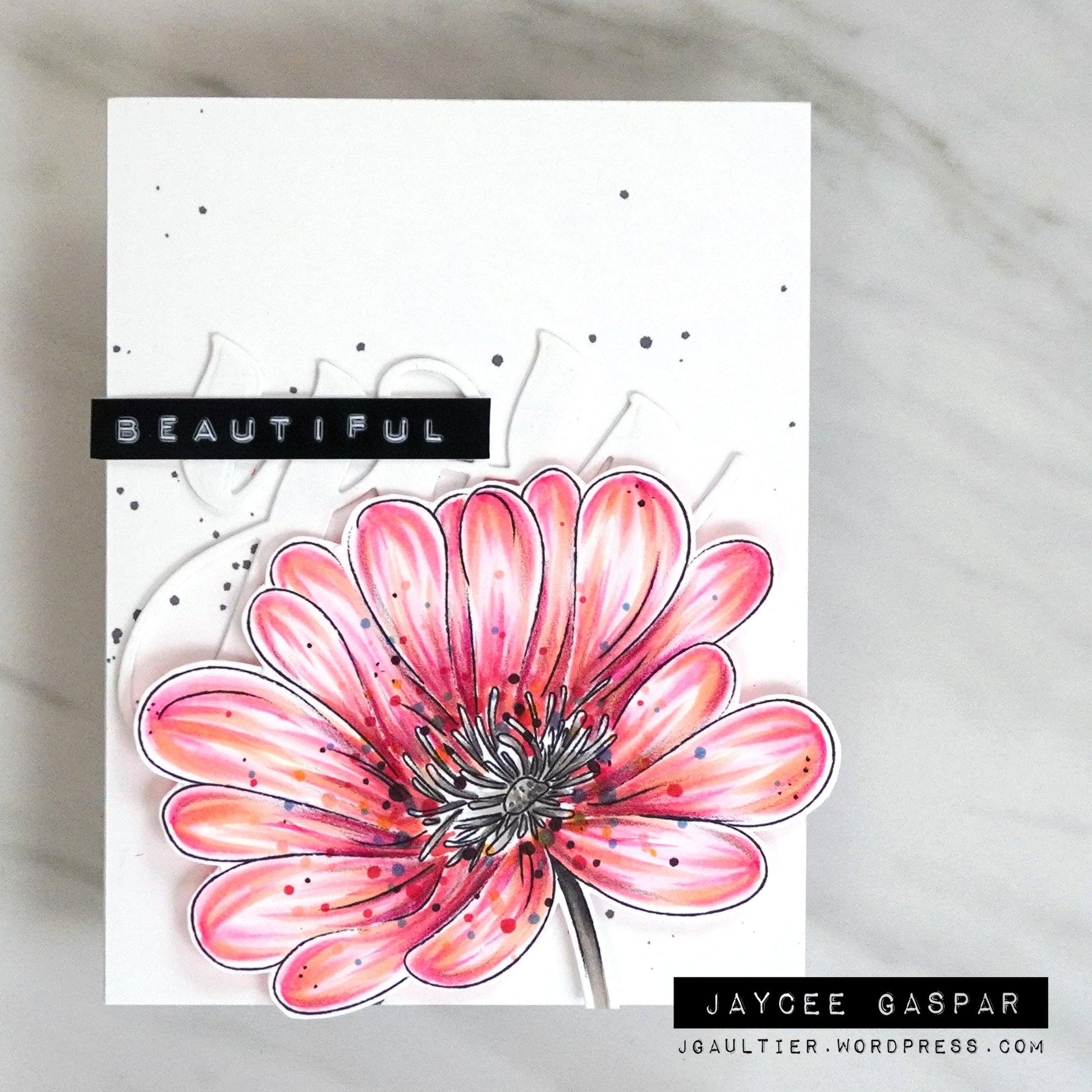 Happy Flower Digital Stamp - Alex Syberia Designs