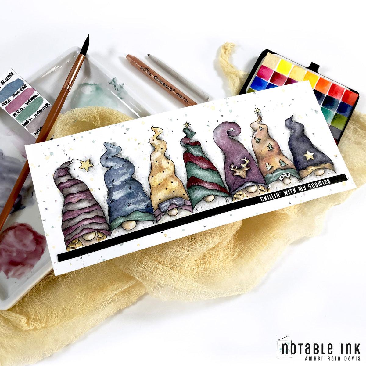 Christmas Gnomes Digital Stamp - alexsyberiadesigns