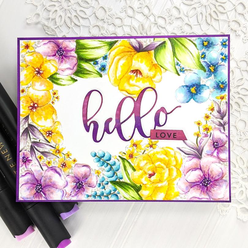 Spring Frame Card Panel Digital Stamp - Alex Syberia Designs