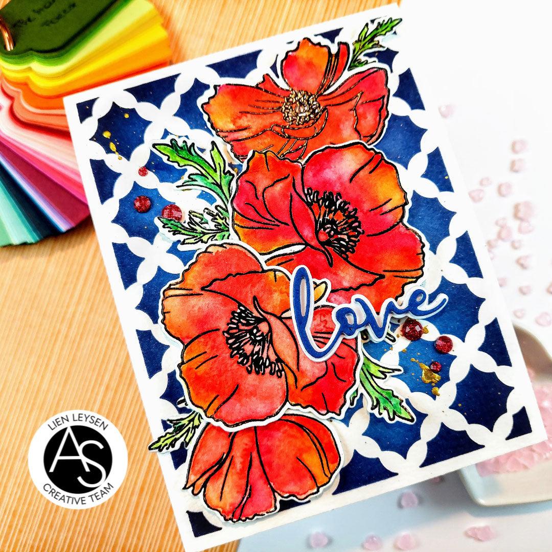 floral-lattice-stencil-cardmaking-ideas-alex-syberia-designs-hand-made-cards-stamps-A2-cover-die-coloring-carmaking-shop-poppies-stamps-love-sentiment