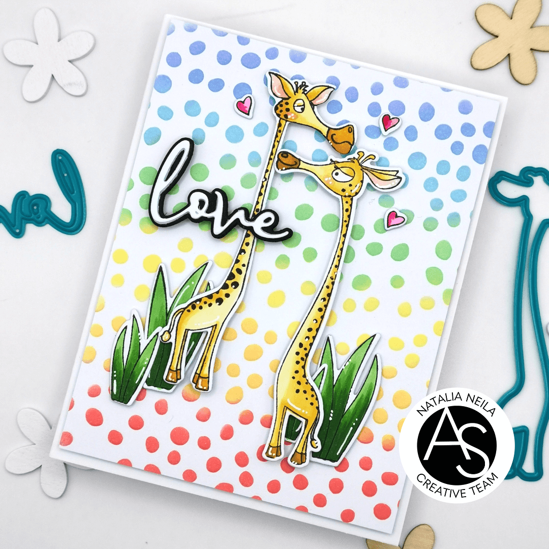 Speckled-Background-Stencil-alex-syberia-designs-cardmaking-scrapbooking-papercrafting-stamps-tutorials-shop-blog-uk-usa-handmade-australia-stamps-giraffe-love-stamps-copic-coloring