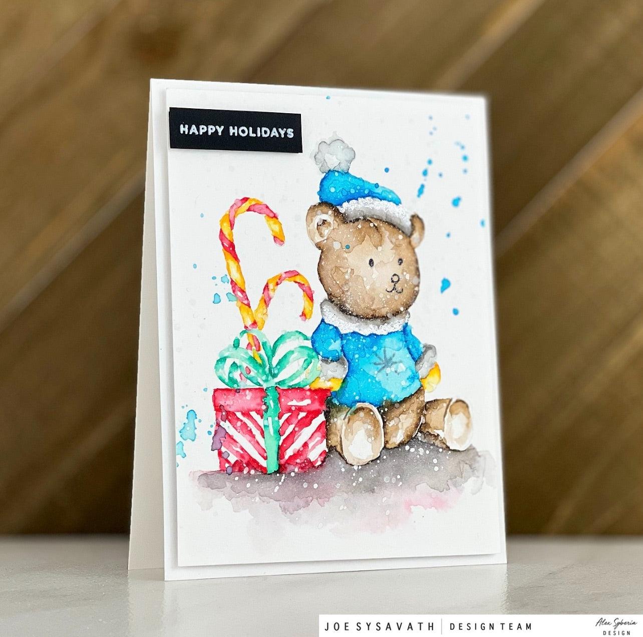 Christmas Vintage Bear Bundle Digital Stamp - alexsyberiadesigns