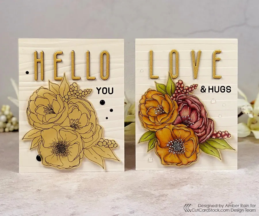Spring Bouquet Digital Stamp - Alex Syberia Designs