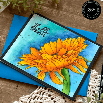 Sunflower Close-up Digital Stamp - Alex Syberia Designs