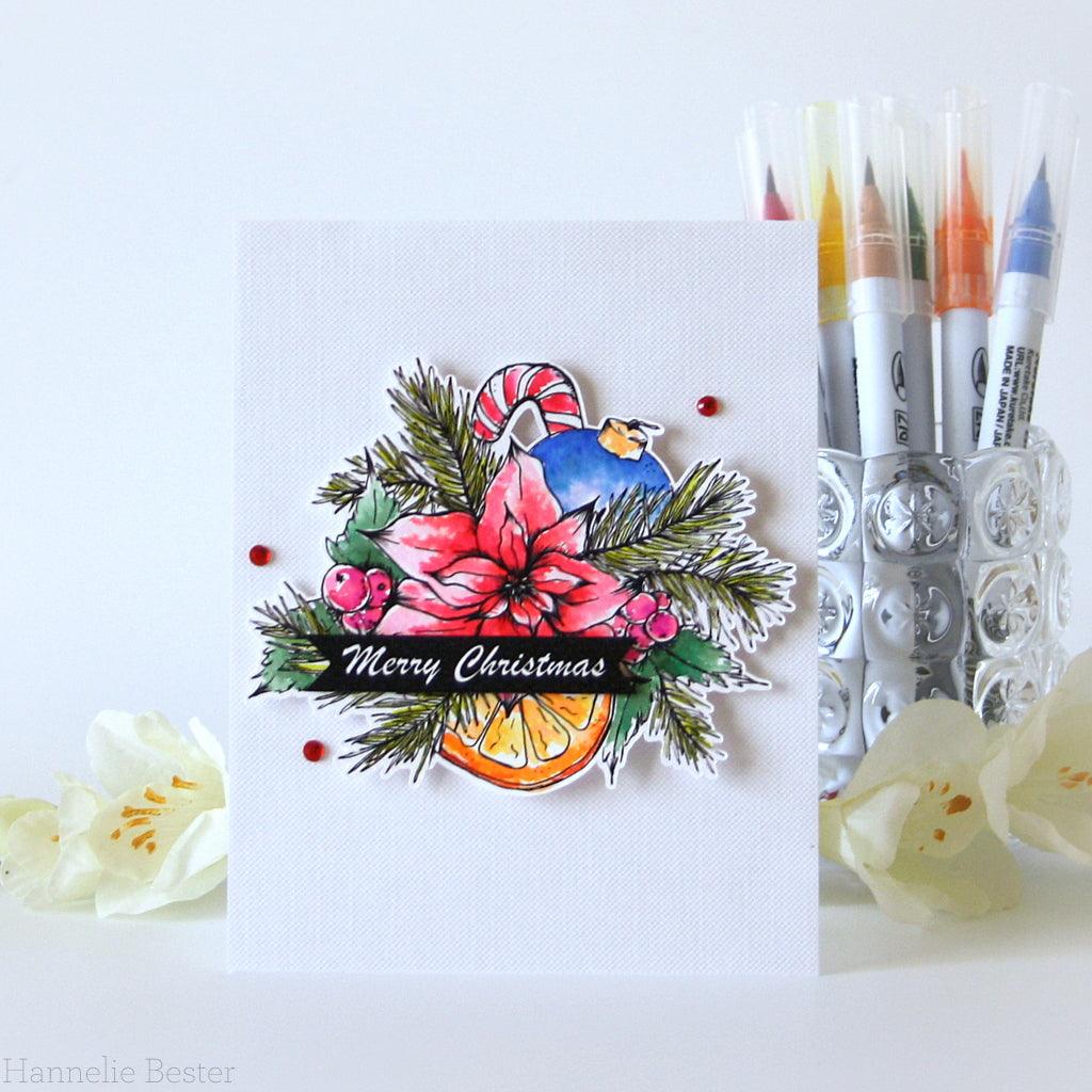 Christmas Bouquet Digital Stamp - alexsyberiadesigns