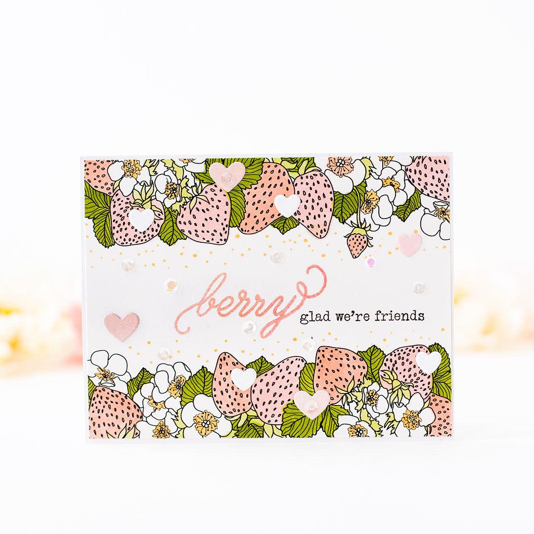 Strawberry Trimmings Digital Stamp - Alex Syberia Designs