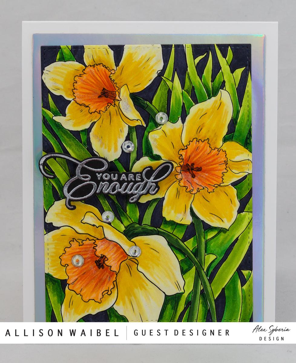 Daffodils Digital Stamp - alexsyberiadesigns