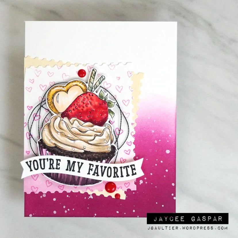 Strawberry Cupcake Digital Stamp - Alex Syberia Designs