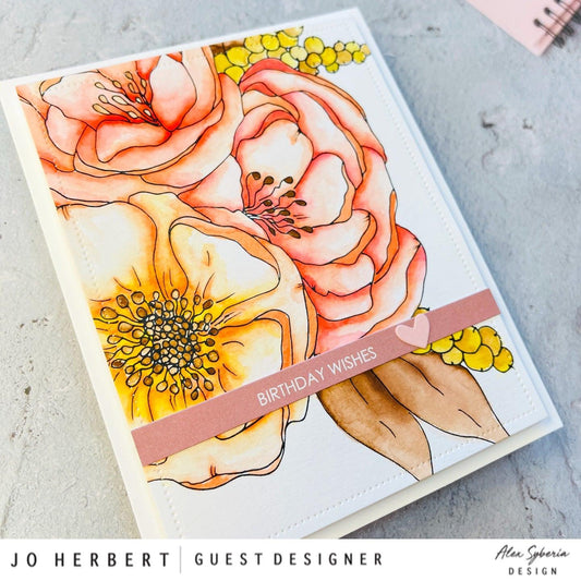 Spring Bouquet Digital Stamp - Alex Syberia Designs