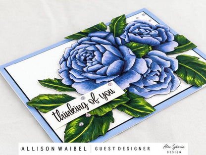 Sending Love Bouquet Digital Stamp - Alex Syberia Designs