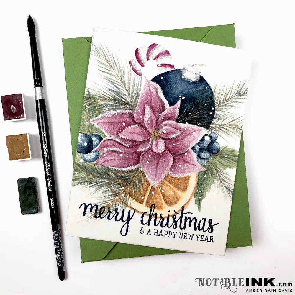 Christmas Bouquet Digital Stamp - alexsyberiadesigns