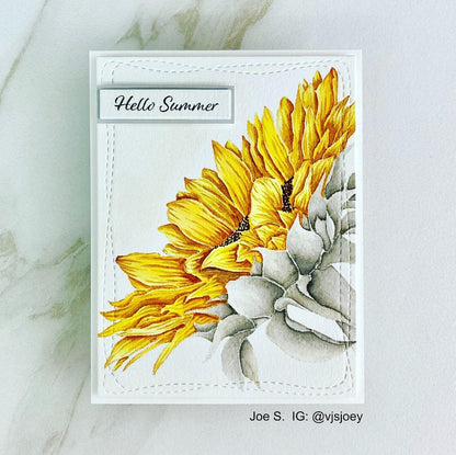 Sunflower Close-up Digital Stamp - Alex Syberia Designs